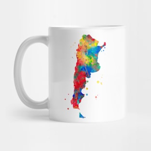 Argentina Watercolor Map Painting Mug